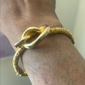 Gold Textured Bracelet
